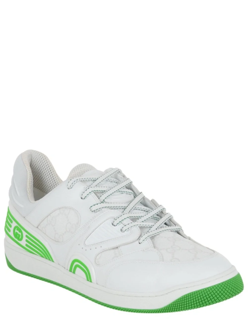 Gucci Basket Leather Low-Top Sneakers 14.5